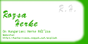 rozsa herke business card